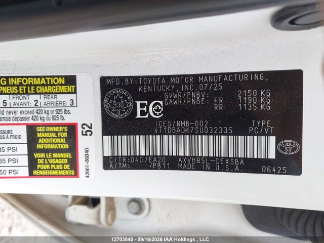 Toyota Camry Se Upgrade 2025 4T1DBADK7SU032335 Image 19