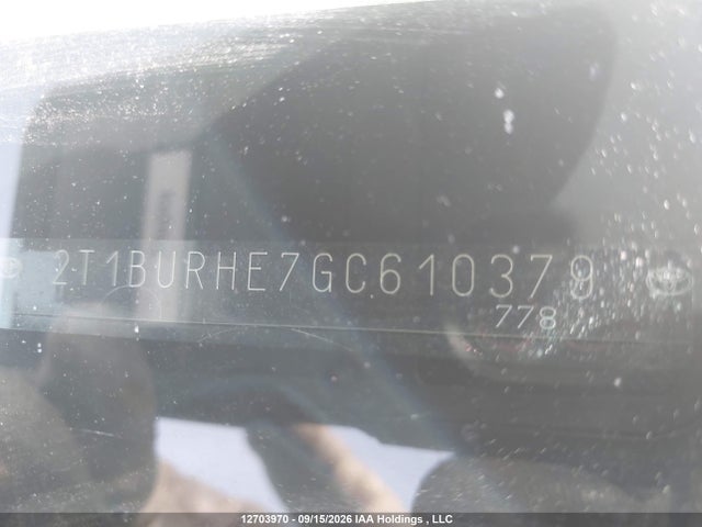 Продаж на аукціоні авто 2016 Toyota Corolla, vin: 2T1BURHE7GC610379, номер лоту: 12703970