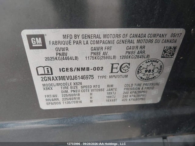 Chevrolet Equinox Premier 2018 2GNAXMEV0J6146975 Image 9