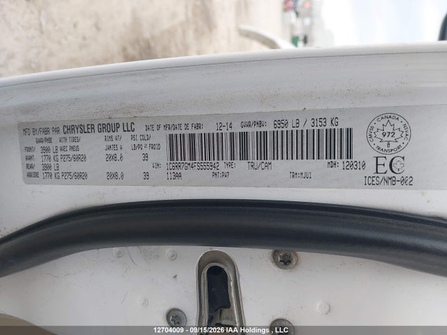 RAM 1500 Slt 2015 1C6RR7GM4FS555942 Image 9