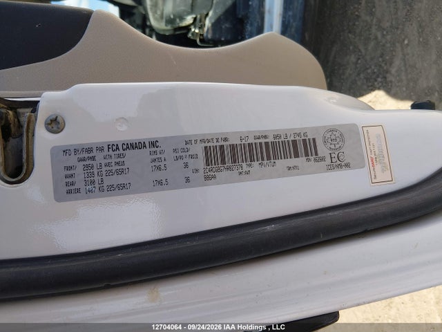 Dodge Grand Caravan Se 2017 2C4RDGBG7HR827378 Image 9