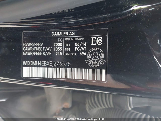 Продаж на аукціоні авто 2014 Mercedes-benz B250, vin: WDDMH4EBXEJ276575, номер лоту: 12704068