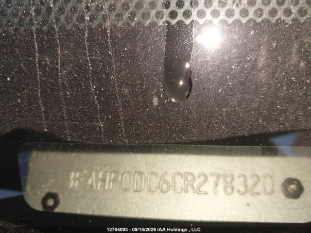 12704093 :رقم المزاد ، 3FAHP0DC6CR278320 vin ، 2012 Ford Fusion Sport مزاد بيع