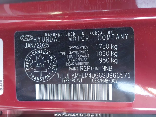 Hyundai Elantra Preferred 2025 KMHLM4DG6SU966571 Image 9