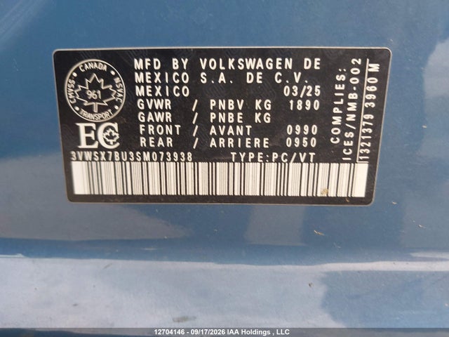 Volkswagen Jetta 2025 3VWSX7BU3SM073938 Image 9
