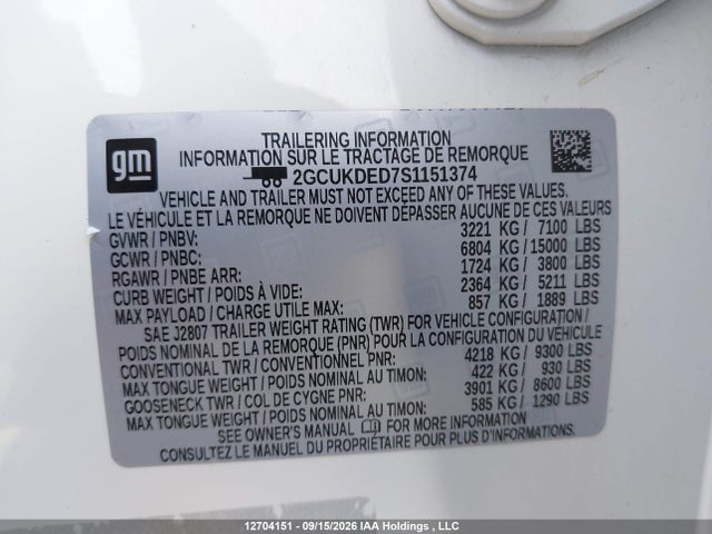 Chevrolet Silverado K1500 Lt 2025 2GCUKDED7S1151374 Image 9