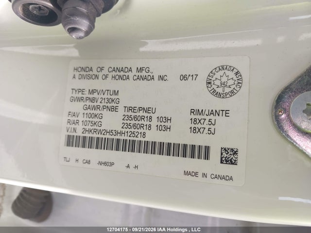 Honda CR-V EX 2017 2HKRW2H53HH125218 Image 17