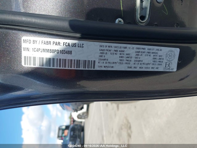 12704240 :رقم المزاد ، 1C4PJMMB8PD103488 vin ، 2023 Jeep Cherokee Altitude Lux مزاد بيع