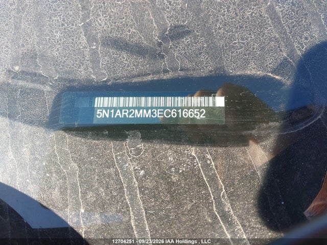 12704251 :رقم المزاد ، 5N1AR2MM3EC616652 vin ، 2014 Nissan Pathfinder Platinum/s/sl/sv مزاد بيع