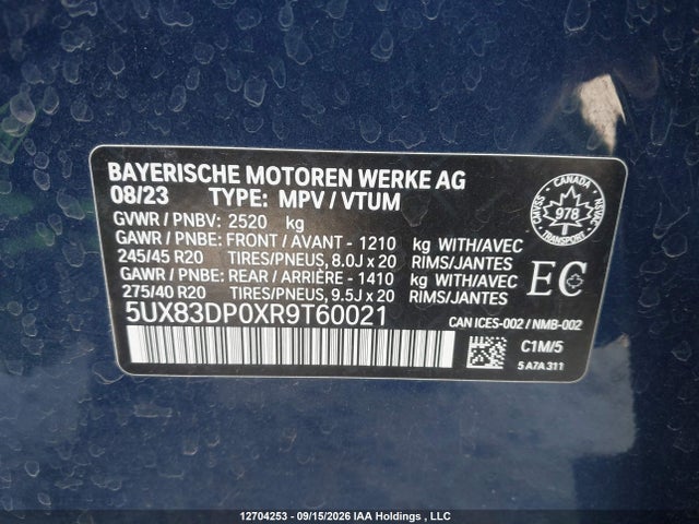 Продаж на аукціоні авто 2024 Bmw X3 M40i Xdrive, vin: 5UX83DP0XR9T60021, номер лоту: 12704253
