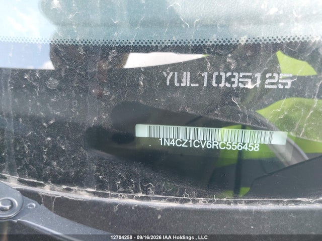 2024 Nissan Leaf Sv/sv Plus მანქანა იყიდება აუქციონზე, vin: 1N4CZ1CV6RC556458, აუქციონის ნომერი: 12704258