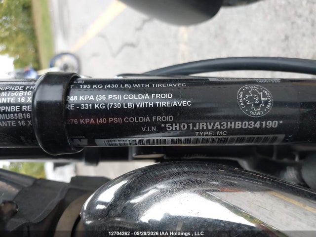 2017 Harley-davidson Fls Softail Slim მანქანა იყიდება აუქციონზე, vin: 5HD1JRVA3HB034190, აუქციონის ნომერი: 12704262