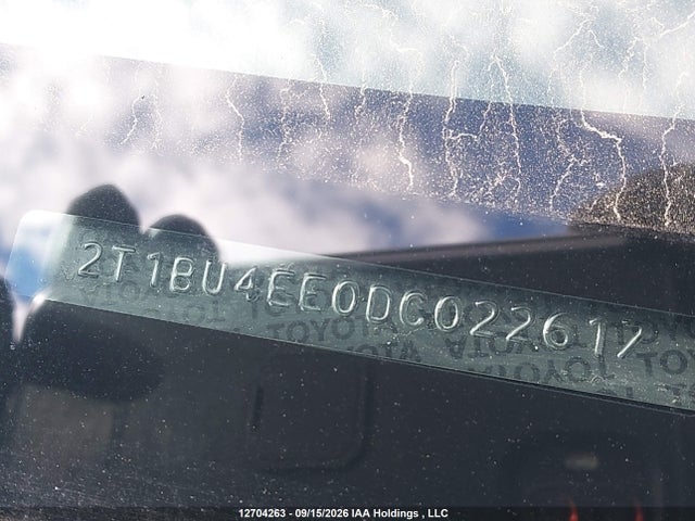 12704263 :رقم المزاد ، 2T1BU4EE0DC022617 vin ، 2013 Toyota Corolla Ce مزاد بيع