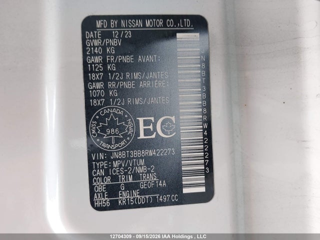 Nissan ROGUE SV 2024 JN8BT3BB8RW422273 Image 9