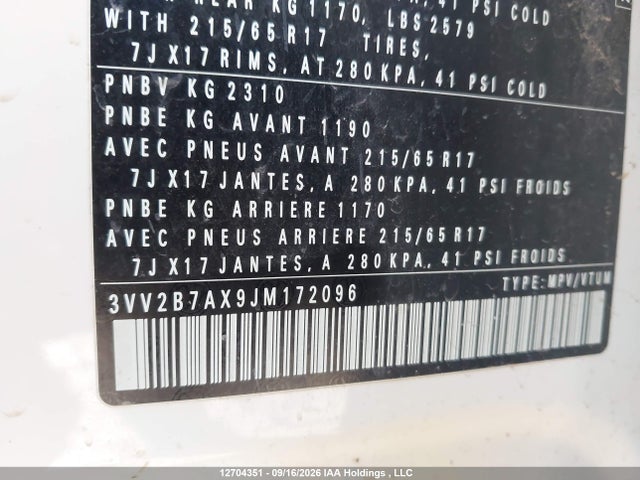Продаж на аукціоні авто 2018 Volkswagen Tiguan Se/sel, vin: 3VV2B7AX9JM172096, номер лоту: 12704351