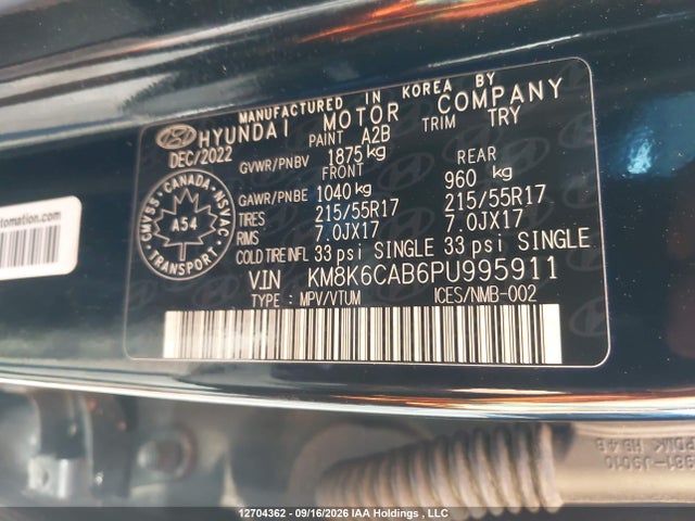 Hyundai Kona 2023 KM8K6CAB6PU995911 Image 18