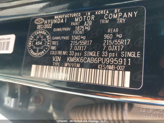 Hyundai Kona 2023 KM8K6CAB6PU995911 Image 9