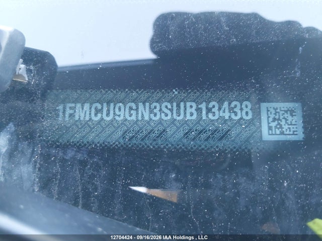 12704424 :رقم المزاد ، 1FMCU9GN3SUB13438 vin ، 2025 Ford Escape Active مزاد بيع