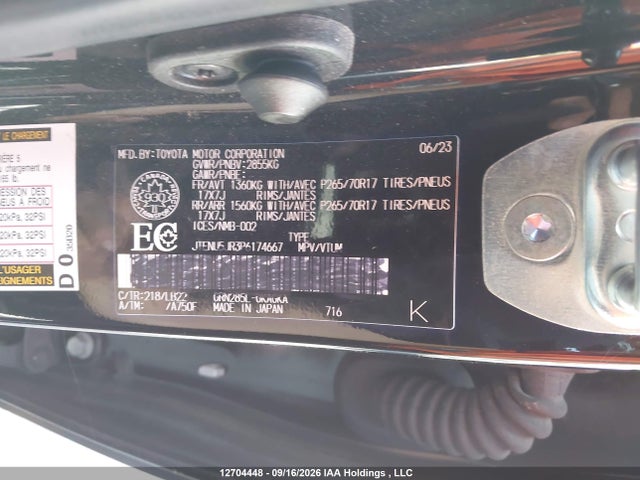 Toyota 4runner 2023 JTENU5JR3P6174667 Image 9