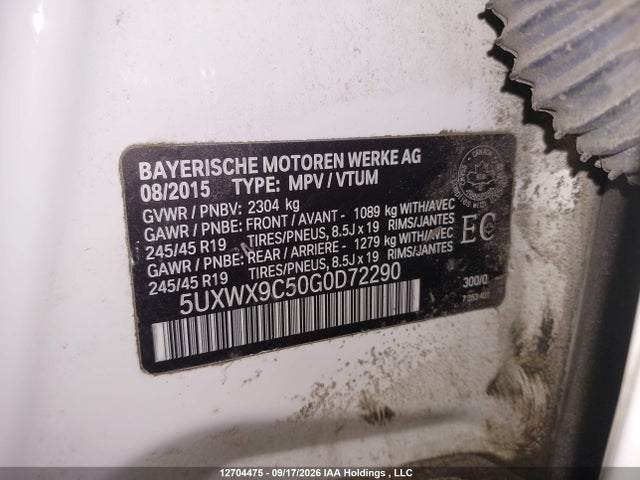 5UXWX9C50G0D72290 BMW X3 Xdrive28i