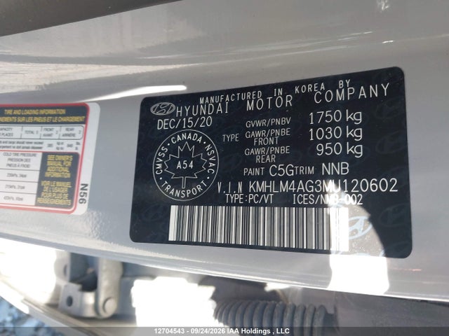 Продажа на аукционе авто 2021 Hyundai Elantra Preferred Ivt, vin: KMHLM4AG3MU120602, номер лота: 12704543
