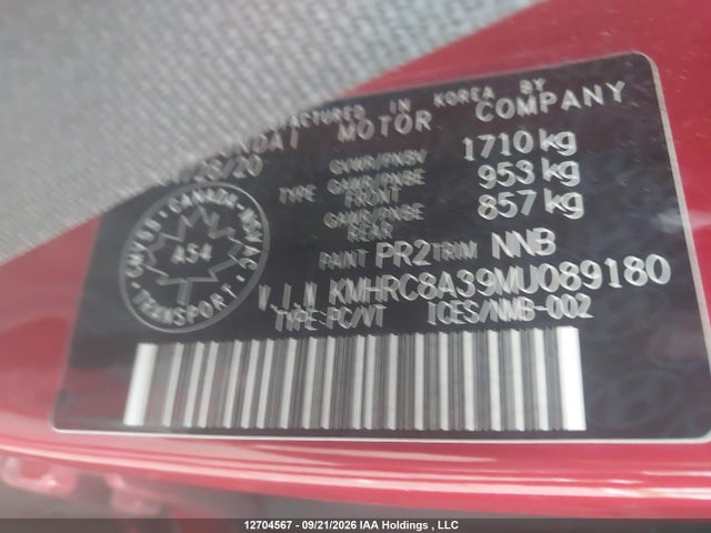 KMHRC8A39MU089180 Hyundai Venue Preferred