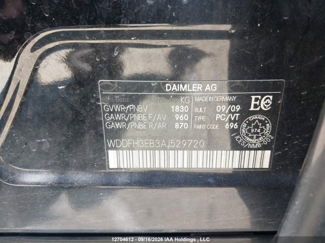 Aukcja sprzedaży 2010 Mercedes-benz B200 T, vin: WDDFH3EB3AJ529720, numer aukcji: 12704612