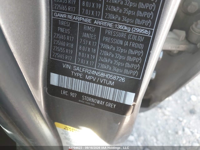 Продаж на аукціоні авто 2008 Land Rover Lr4, vin: SALFR24N58H058726, номер лоту: 12704623