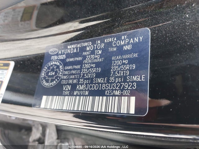 Продаж на аукціоні авто 2025 Hyundai Tucson N-line Hybrid Awd, vin: KM8JCDD18SU327923, номер лоту: 12704685