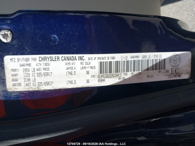 Dodge Grand Caravan Se/sxt 2014 2C4RDGBG5ER230015 Image 9