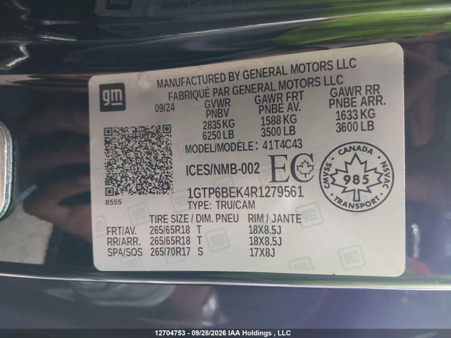 GMC Canyon Elevation 2024 1GTP6BEK4R1279561 Image 9