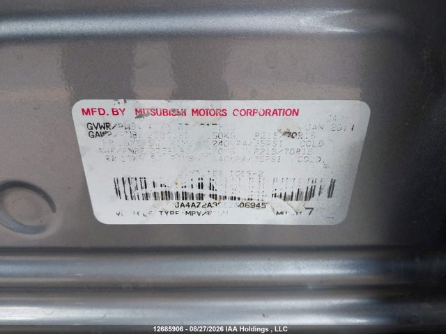 JA4AZ2A32EZ606945 Mitsubishi Outlander Es