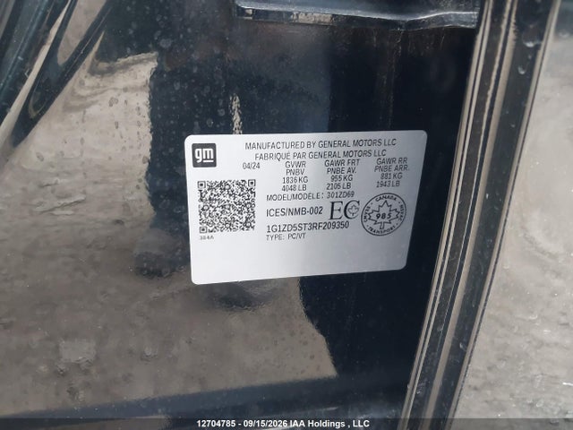2024 Chevrolet Malibu Lt მანქანა იყიდება აუქციონზე, vin: 1G1ZD5ST3RF209350, აუქციონის ნომერი: 12704785