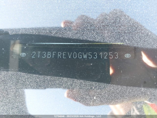 Продажа на аукционе авто 2016 Toyota Rav4 Le, vin: 2T3BFREV0GW531253, номер лота: 12704846