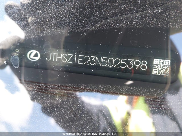 12704923 :رقم المزاد ، JTHSZ1E23N5025398 vin ، 2022 Lexus Is 350 مزاد بيع