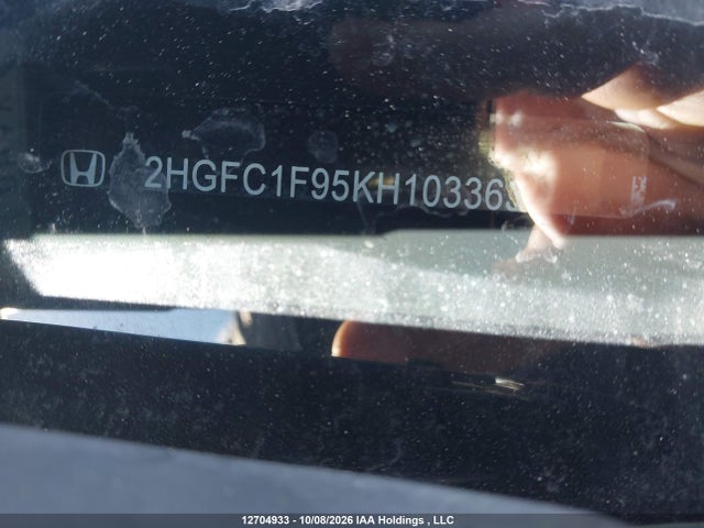 Aukcja sprzedaży 2019 Honda Civic Touring, vin: 2HGFC1F95KH103363, numer aukcji: 12704933