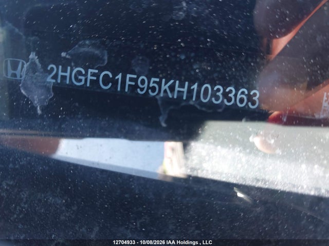 Aukcja sprzedaży 2019 Honda Civic Touring, vin: 2HGFC1F95KH103363, numer aukcji: 12704933