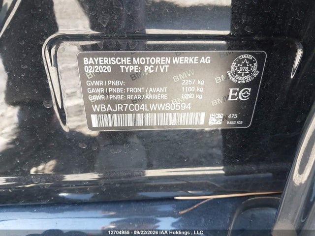 Продажа на аукционе авто 2020 Bmw 530i Xdrive, vin: WBAJR7C04LWW80594, номер лота: 12704955