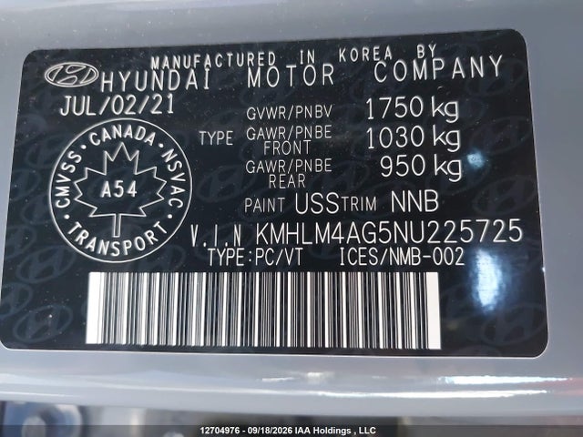 Продаж на аукціоні авто 2022 Hyundai Elantra Preferred Ivt With Sun And Tech Package, vin: KMHLM4AG5NU225725, номер лоту: 12704976