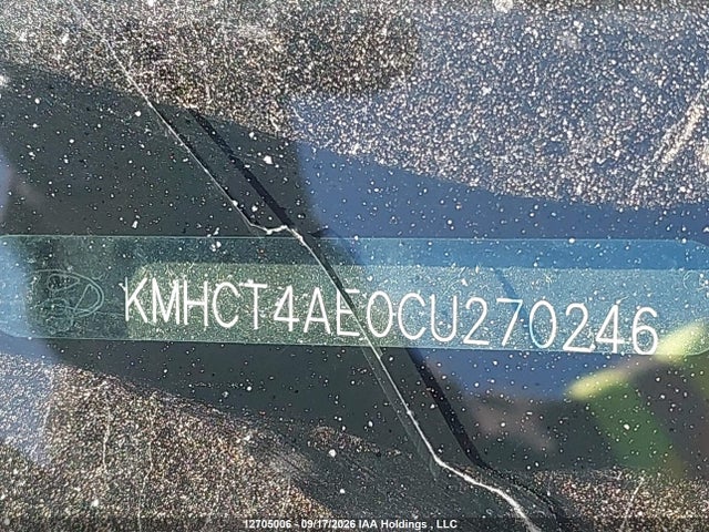 2012 Hyundai Accent Gl მანქანა იყიდება აუქციონზე, vin: KMHCT4AE0CU270246, აუქციონის ნომერი: 12705006