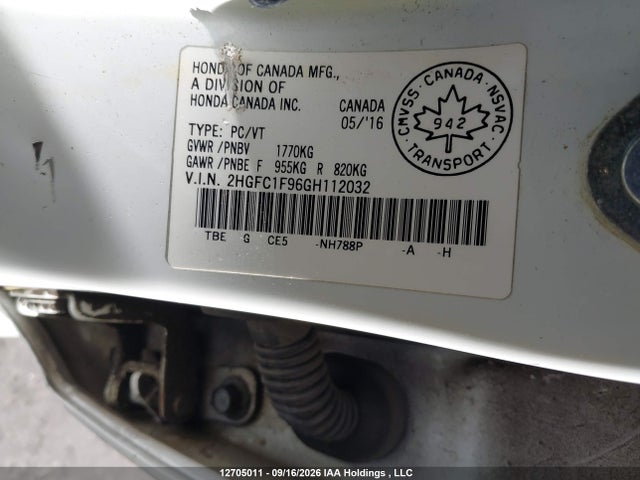Honda Civic Touring 2016 2HGFC1F96GH112032 Image 20