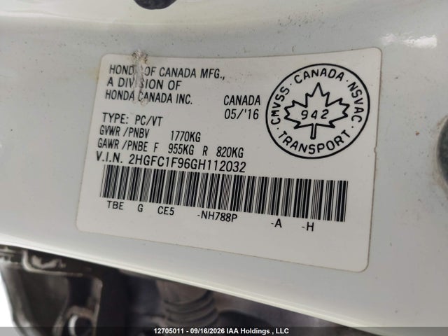 Honda Civic Touring 2016 2HGFC1F96GH112032 Image 21