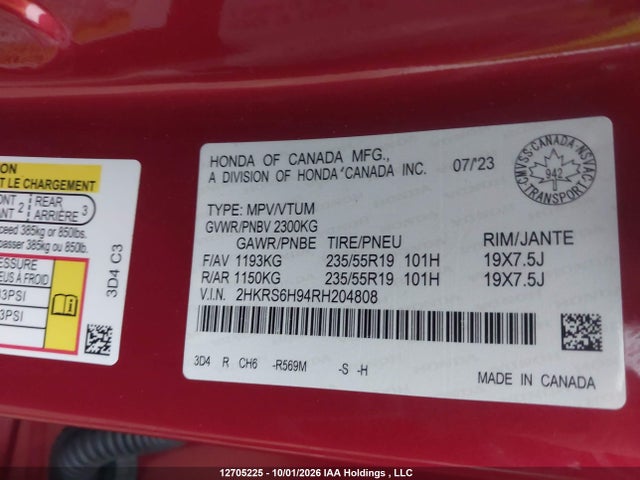 Honda CR-V 2024 2HKRS6H94RH204808 Image 9