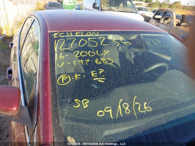 12705236 :رقم المزاد ، 1C3CCCFB6GN197885 vin ، 2016 Chrysler 200 Lx مزاد بيع