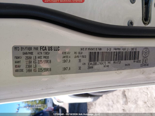 Продажа на аукционе авто 2018 Jeep Compass North, vin: 3C4NJDBB1JT454173, номер лота: 12705240