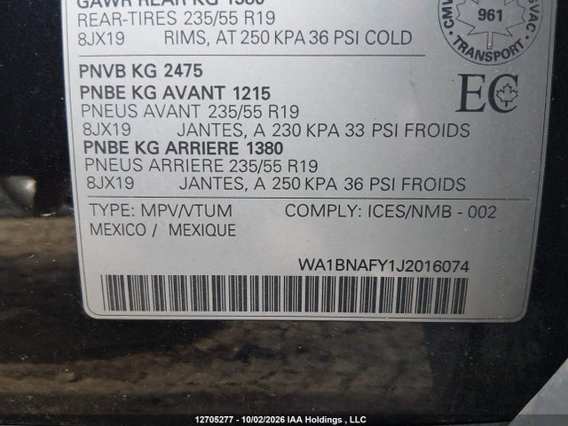 Audi Q5 2018 WA1BNAFY1J2016074 Image 9