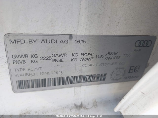 WAUBFCFL1GN002618 Audi A4 2.0t Komfort Plus