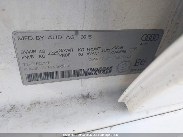 WAUBFCFL1GN002618 Audi A4 2.0t Komfort Plus