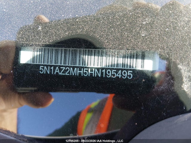 12705285 :رقم المزاد ، 5N1AZ2MH5HN195495 vin ، 2017 Nissan Murano S/sl/sv/platinum مزاد بيع