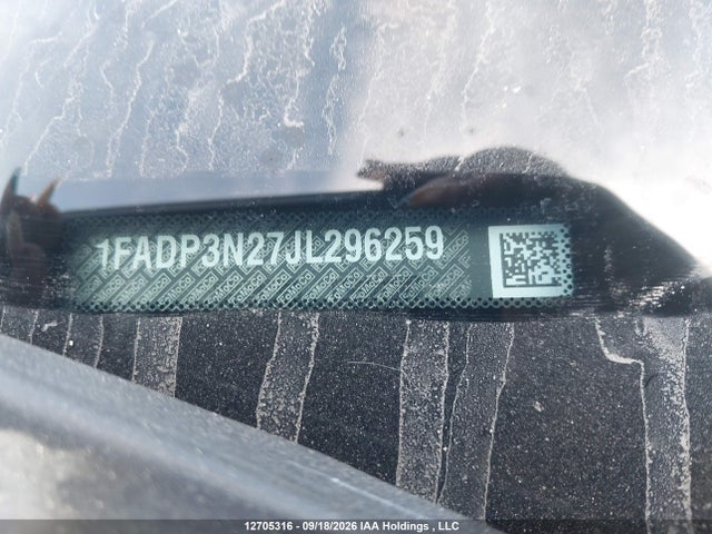 2018 Ford Focus Titanium მანქანა იყიდება აუქციონზე, vin: 1FADP3N27JL296259, აუქციონის ნომერი: 12705316